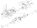Transaxle-Component Parts Diagram and Parts List for 1-0610 1973 Toro Lawn Tractor