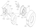 Wheels, Tires, Hubs Diagram and Parts List for 1-0610 1973 Toro Lawn Tractor