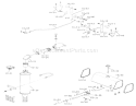 Fuel And Exhaust Systems Diagram and Parts List for 1-0610 1973 Toro Lawn Tractor