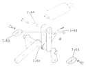 Hydraulic Lift Linkages Diagram and Parts List for 1-0610 1973 Toro Lawn Tractor