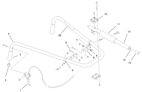 Handle Assembly Diagram and Parts List for 58356 79000001 - 79999999 Toro Cultivator