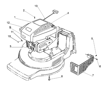 Engine Assembly Diagram and Parts List for 21013 9900001 - 9999999 Toro Lawn Mower