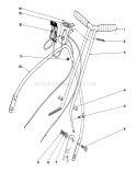 Handle Assembly Diagram and Parts List for 10018 3000001-3999999 - 1973 Toro Lawn Mower