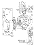 Rewind Starter Assembly Diagram and Parts List for 10018 3000001-3999999 - 1973 Toro Lawn Mower