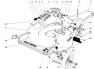 Housing Assembly Diagram and Parts List for 20715 0000001 - 0999999 Toro Lawn Mower