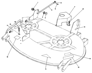 Cover Assembly Diagram and Parts List for 05-38SS01 1000001 - 1999999 Toro Lawn Mower