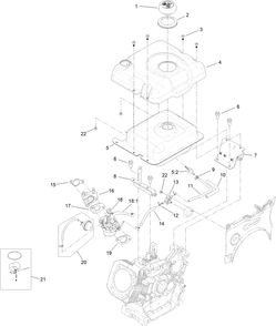 Fuel Systems And Carburetor Assembly Diagram and Parts List for 38844 409000000 - 411999999 Toro Snow Blower