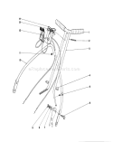 Handle Assembly Diagram and Parts List for 10313 9000001-9999999 - 1969 Toro Lawn Mower