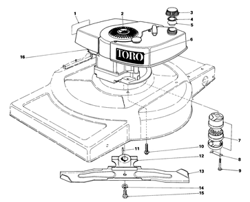 Engine Assembly (Model 18005) Diagram and Parts List for 18005 1000001 - 1999999 Toro Lawn Mower