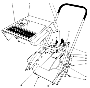 Shroud & Handle Assembly Diagram and Parts List for 38232 3000001 - 3999999 Toro Snow Blower