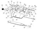 Hydraulic Unit Diagram and Parts List for 1054A 1965 Toro Lawn Tractor