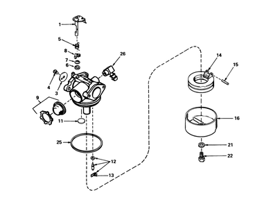 Carburetor No. 632050 Diagram and Parts List for 20690 8000001 - 8999999 Toro Lawn Mower