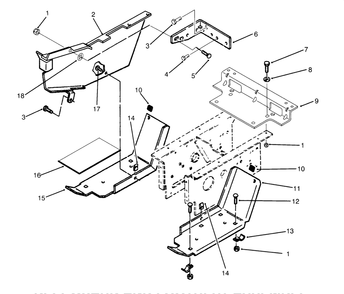 Belt Guard And Footrest Assembly Diagram and Parts List for 73501 59000412 - 59002868 Toro Lawn Tractor