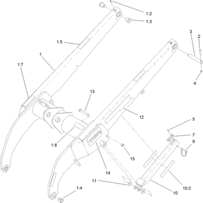 Loader Arm Assembly Diagram and Parts List for 22323 400000000 - 401799999 Toro Lawn Tractor Accessories
