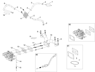 Fuel System Assembly Diagram and Parts List for 74687 408976622 - 410149999 Toro Lawn Tractor