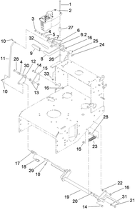Part Location Diagram of 103-2103 Toro DECAL-BRAKE, PARK