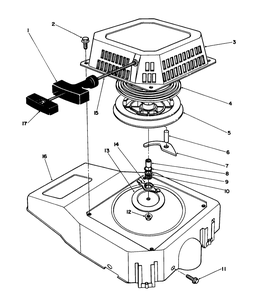 Recoil Assembly (Model No. Vmh7) Diagram and Parts List for 26624 8000001 - 8999999 Toro Lawn Mower