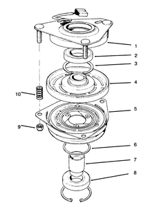 Clutch Assembly No. 54-3200 Diagram and Parts List for 30186 590001 - 599999 Toro Lawn Tractor Accessories