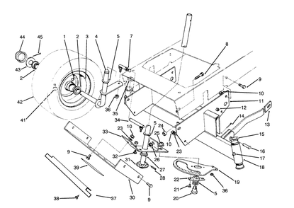Front Axle Assembly Diagram and Parts List for 70142 59000001 - 59999999 Toro Lawn Tractor