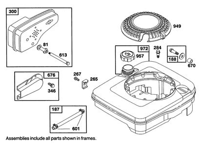 Engine Briggs & Stratton Model 124702-3115-01 Diagram and Parts List for 20218 2000001 - 2999999 Toro Lawn Mower
