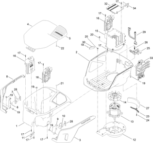 Part Location Diagram of 145-5892 Toro Bracket-Support, Lid