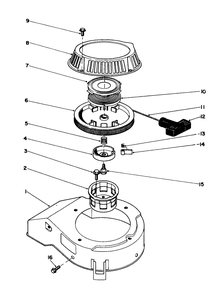 Recoil Assembly Diagram and Parts List for 16212 4000001 - 4999999 Toro Lawn Mower