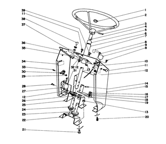 Steering And Dash Assembly Diagram and Parts List for 57003 3000001 - 3999999 Toro Lawn Tractor