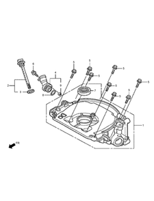 Oil Case Assembly Diagram and Parts List for 2600 313000001 - 313999999 Toro Lawn Tractor Accessories