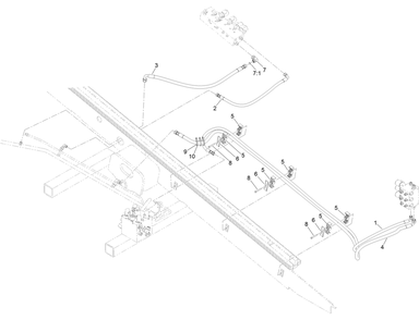 Traction Manifold And Loading Manifold  Hydraulic Hose Assembly Diagram and Parts List for 23803 400000000 - 999999999 Toro Lawn Tractor Accessories
