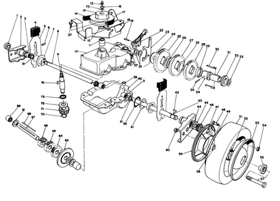 Gear Case Assembly Diagram and Parts List for 22151 3900856 - 3999999 Toro Lawn Mower