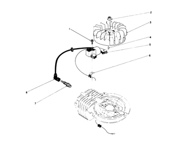 Flywheel & Magneto Assembly Diagram and Parts List for 16212 5000001 - 5999999 Toro Lawn Mower