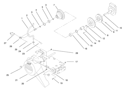 Pto Clutch And Cover Diagram and Parts List for 73441 7900001 - 7999999 Toro Lawn Tractor