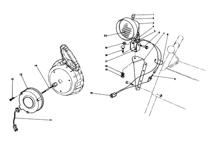 Light Kit No. 54-9821 (Optional) Diagram and Parts List for 38052 6000001 - 6999999 Toro Snow Blower