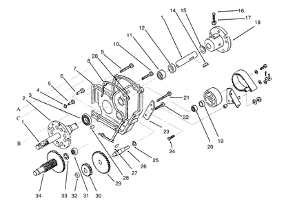 Transaxle Assembly (Continued) Diagram and Parts List for 73501 59000412 - 59002868 Toro Lawn Tractor