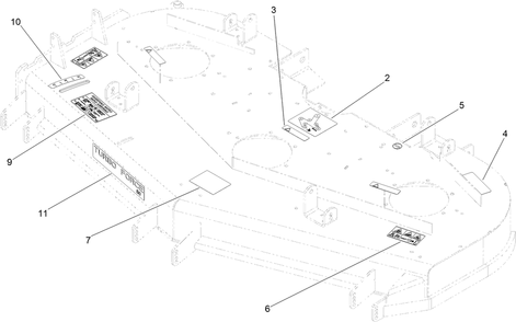 Deck Decal Assembly Diagram and Parts List for 74265TE (311000001-311999999)(2011) Toro Lawn Mower