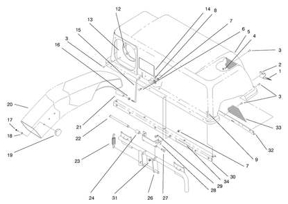Bag Asm, Top Diagram and Parts List for 79301 8900001 - 8999999 Toro Lawn Tractor