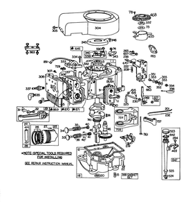 Engine Briggs & Stratton Model 252707-0177-01 (Model 57360) Diagram and Parts List for 57360 0000001 - 0999999 Toro Lawn Tractor