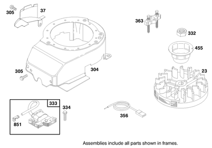 Engine Briggs & Stratton Model 12h802-0658-01 Diagram and Parts List for 20469 7900001 - 7999999 Toro Lawn Mower