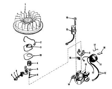 Magneto No. 610694a (7 H.P. Snowthrower Model No. 31677) Diagram and Parts List for 31625 6000001 - 6999999 Toro Snow Blower