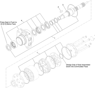 Hydraulic Motor Assembly No. 104-8470 Diagram and Parts List for 22972 402461470 - 404709999 Toro Lawn Tractor Accessories