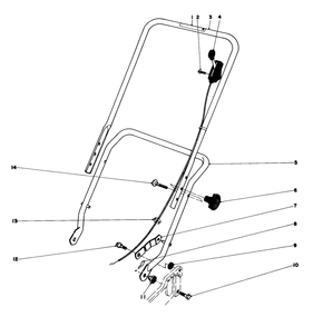 Handle Assembly Diagram and Parts List for 23333 8000001 - 8999999 Toro Lawn Mower