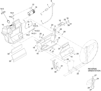 Fuel Tank Assembly Diagram and Parts List for 74319 400000000 - 999999999 Toro Lawn Tractor
