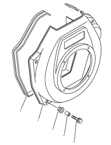 Cooling Fan Case Assembly Diagram and Parts List for 23897 400000000 - 999999999 Toro Lawn Tractor Accessories