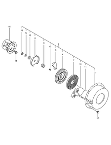 Recoil Starter Assembly Diagram and Parts List for 23897 400000000 - 999999999 Toro Lawn Tractor Accessories