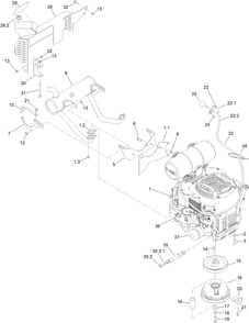 Engine Assembly Diagram and Parts List for 72513 413000000 - 414348674 Toro Lawn Mower