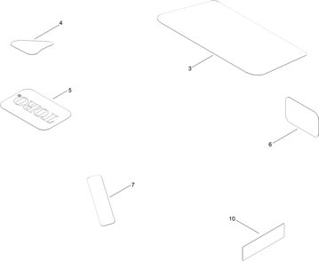 Frame Decal Assembly Diagram and Parts List for 75754 409477924 - 410999999 Toro Lawn Tractor
