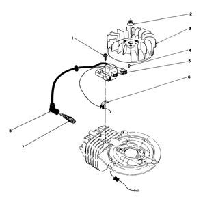 Flywheel & Magneto Assembly Diagram and Parts List for 20747C 6000001 - 6999999 Toro Lawn Mower