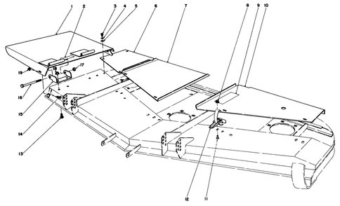 Part Location Diagram of 26-1950 Toro HINGE BRKT