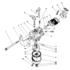 Carburetor Assembly (Engine Model No. 47pk9) Diagram and Parts List for 38181 0000001 - 0999999 Toro Snow Blower