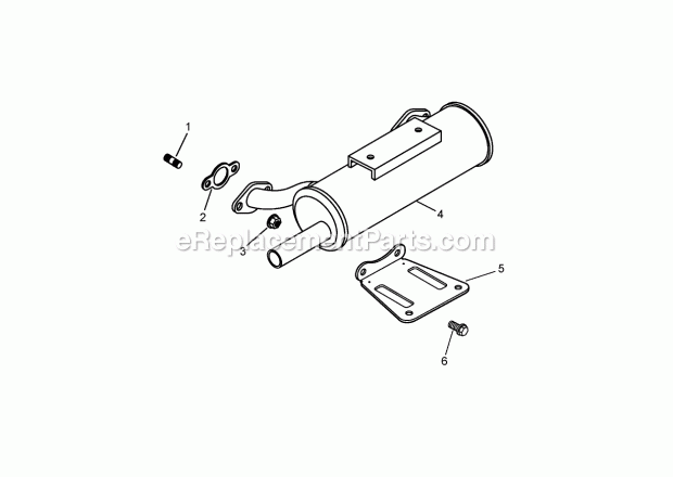 Exhaust Assembly Kohler Ch23s 76584 Diagram and Parts List for 74239 250000001-250999999 Toro Lawn Mower